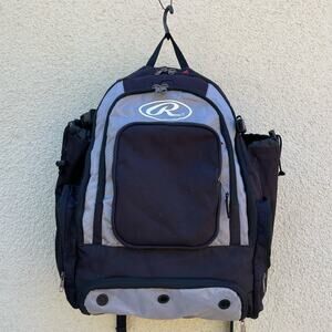 Rawlings Baseball T-Ball Softball Backpack Black Silver